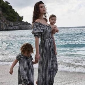 Doen Black and White Gingham Ischia Dress
